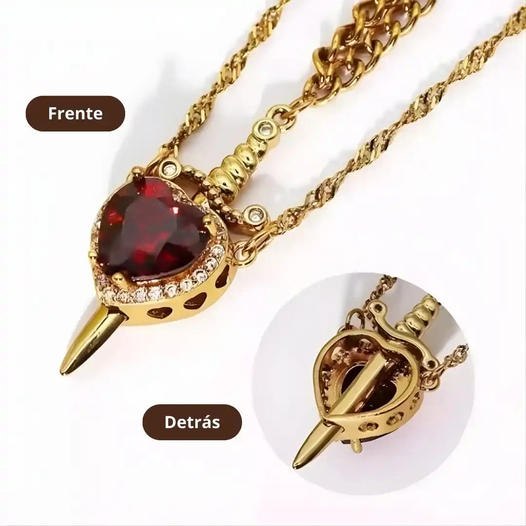 Regálale significado, no solo un collar - Corazón + Espada | Amor que protege