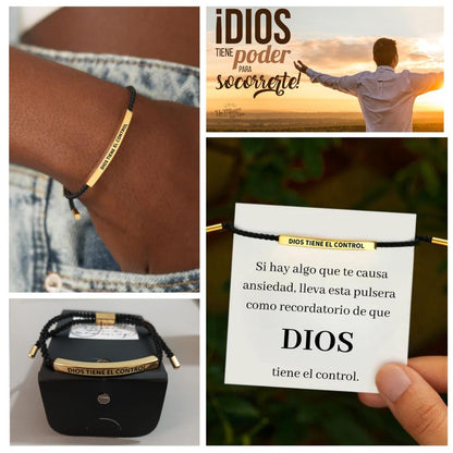 Pulsera "Dios Tiene el Control" - Tu conexión diaria con la calma y la guía divina.
