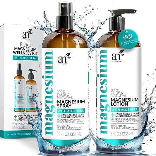 Duo de Magnesio ArtNaturals - Aceite + Loción con Aloe Vera